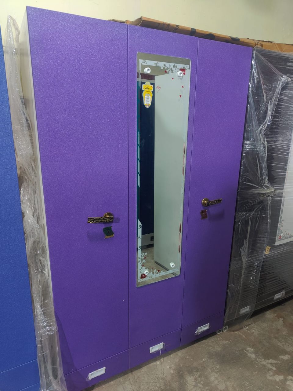 Metal Secure Three Door Wardrobe Or Almira