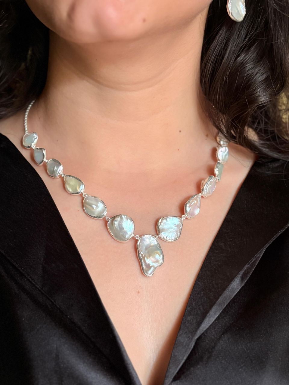 Mother Of Pearl Necklace Set view 3