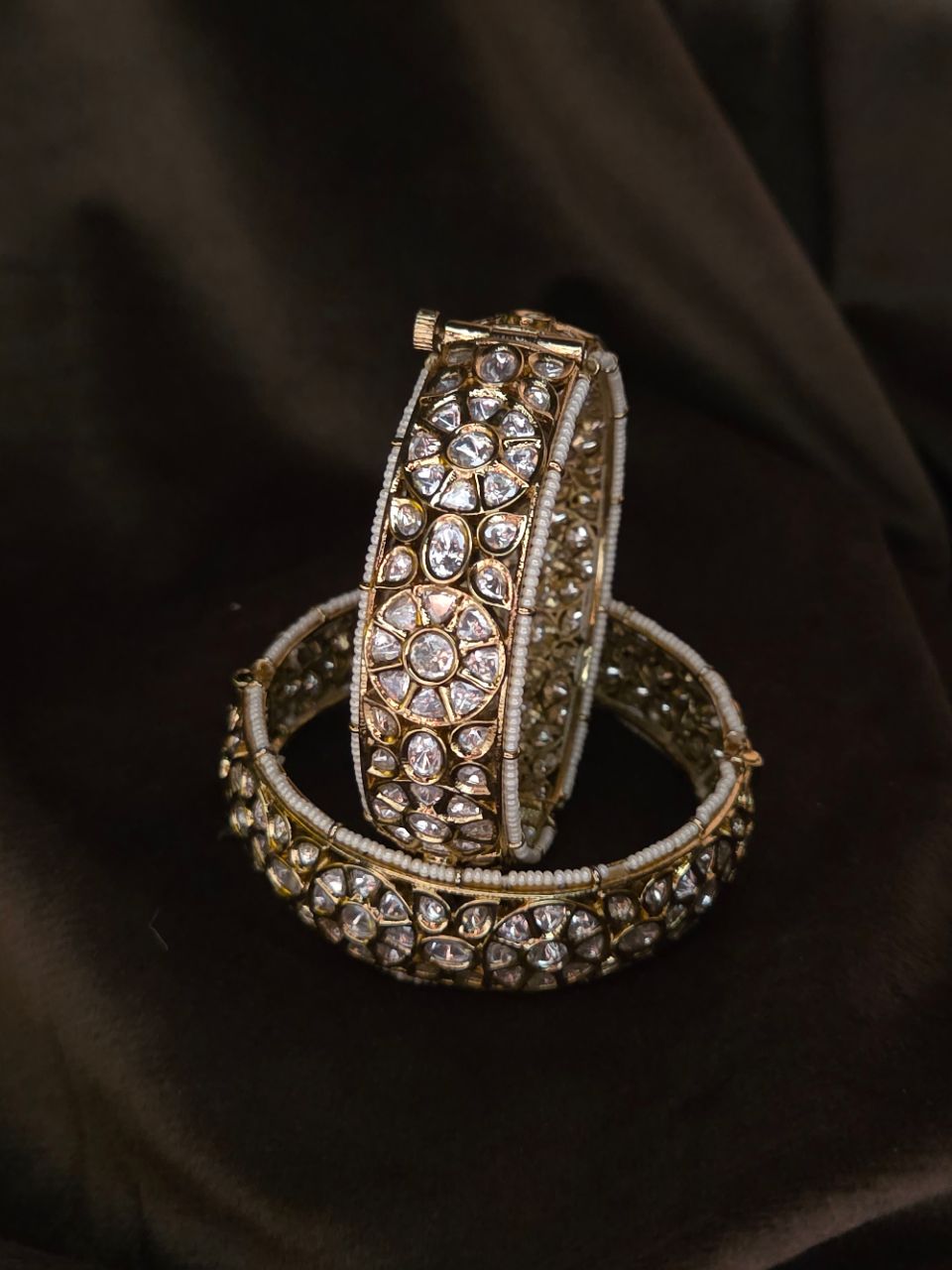 Kundan Gold Plated Bangles view 2