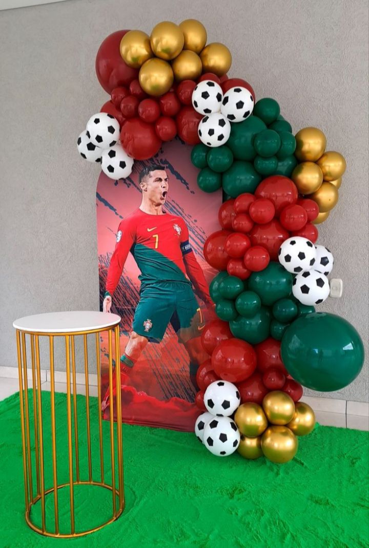 Football-Themed Balloon Arch