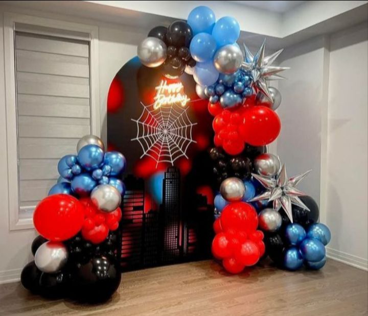 Spider-Man Themed Balloon Arch