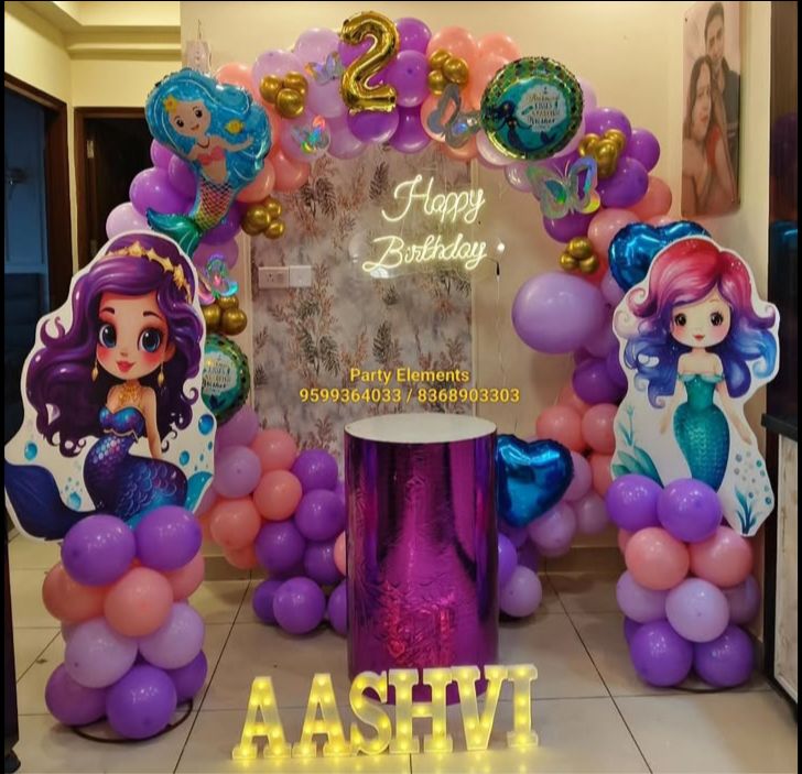 Mermaid Theme Birthday Decoration