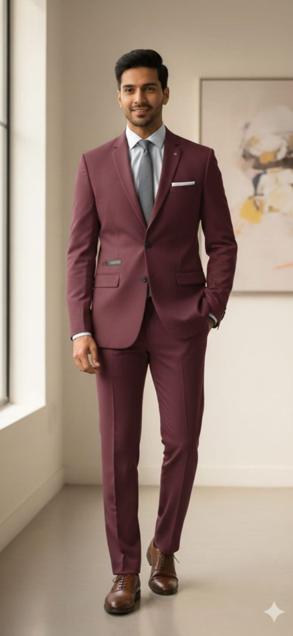 Luxury Formal Mehroon Suit