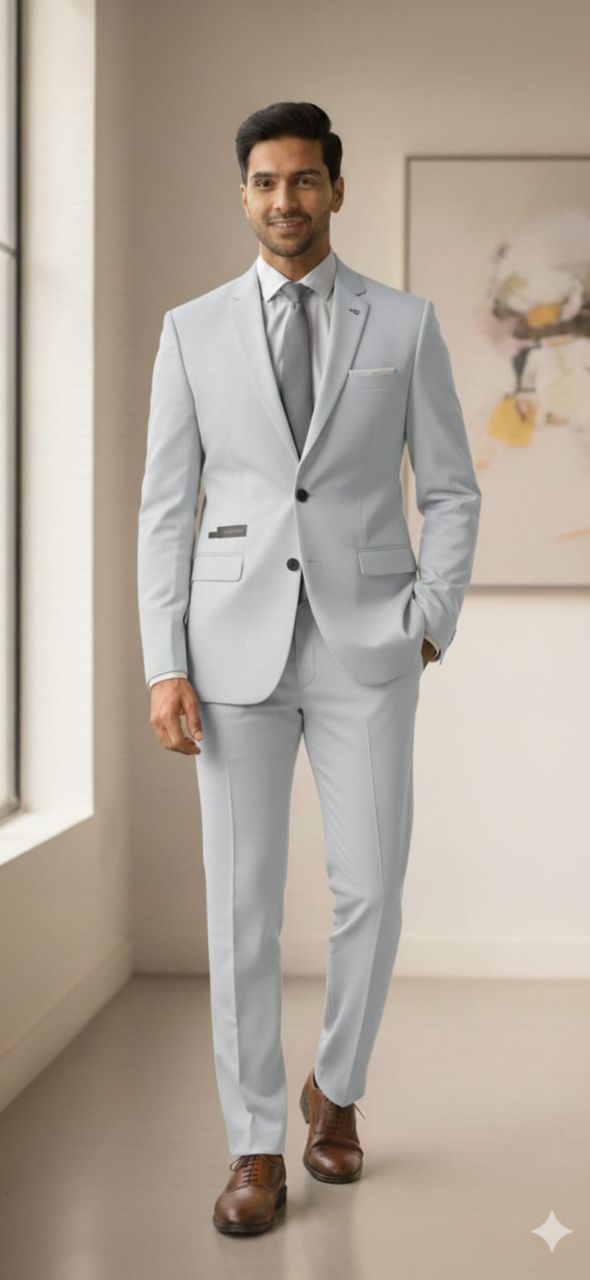 Elegant Light Grey Suit
