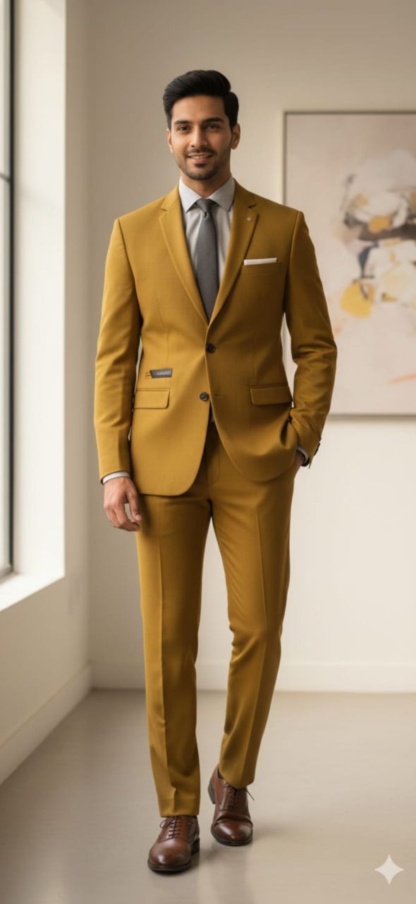 Mustard Luxury Formal Suit
