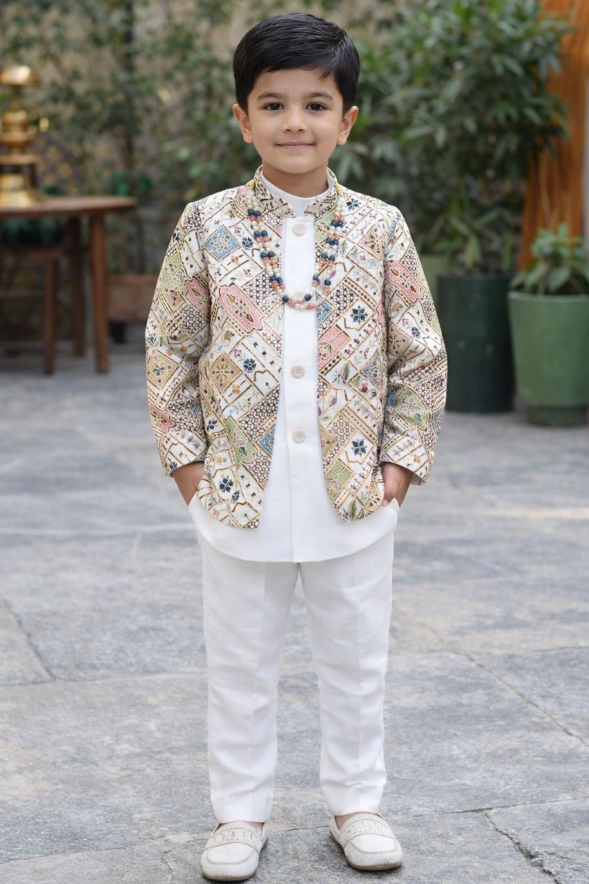 Kids Ethnic Indo With Jacket view 2