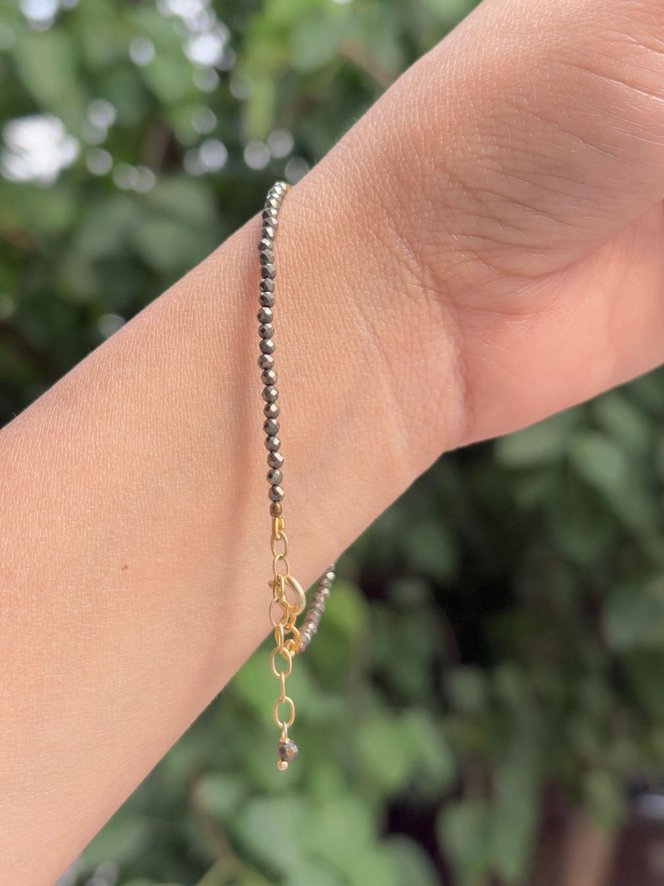 Pyrite Bracelet 925 Silver view 2