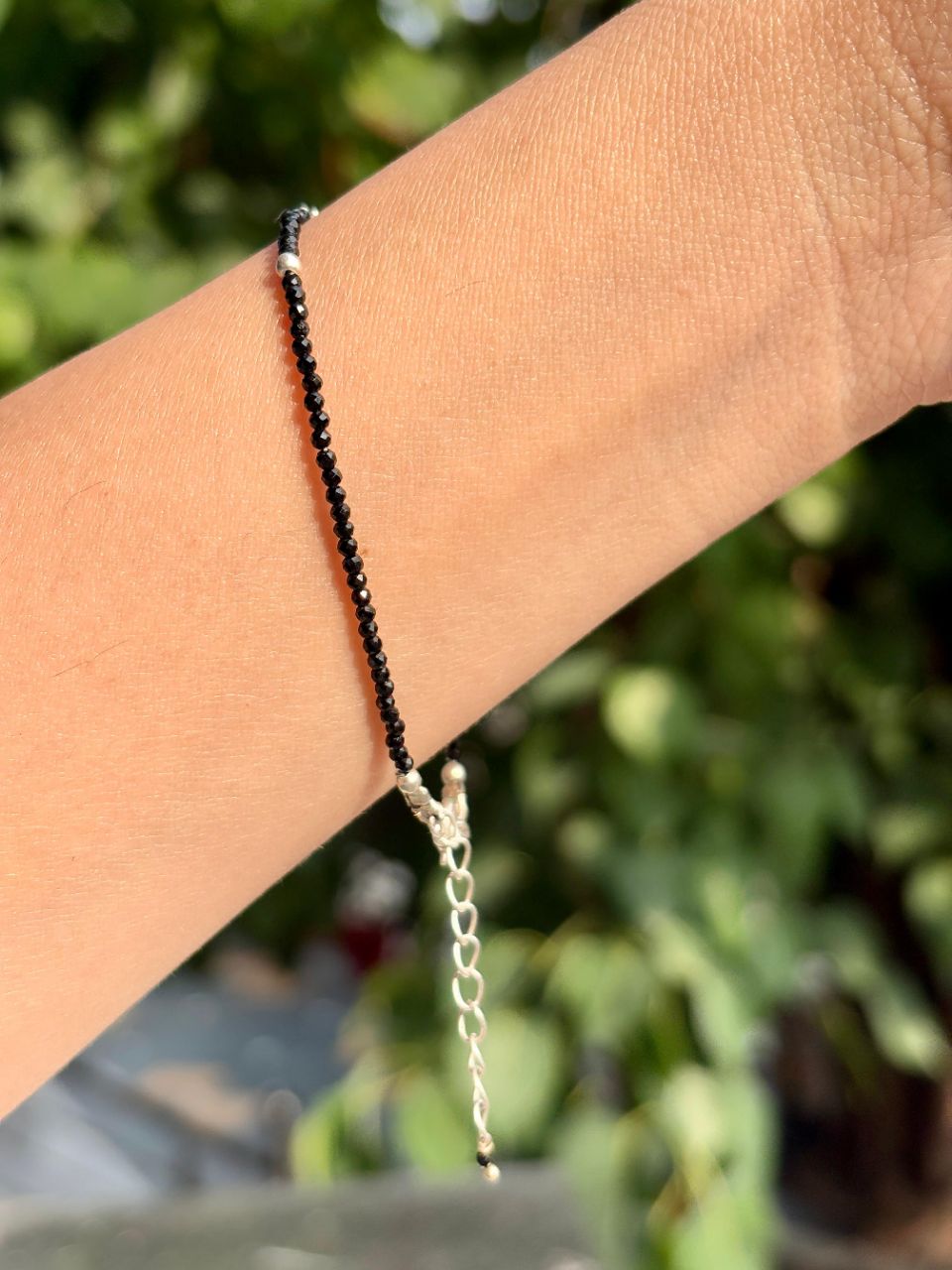 Black Tourmaline Diamond Cut Bracelet view 3