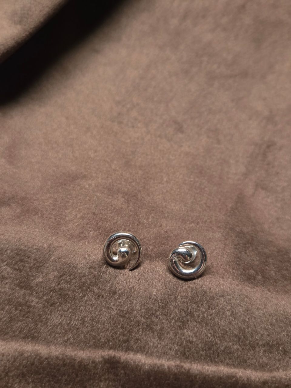 925 Silver Swirl Earrings view 2