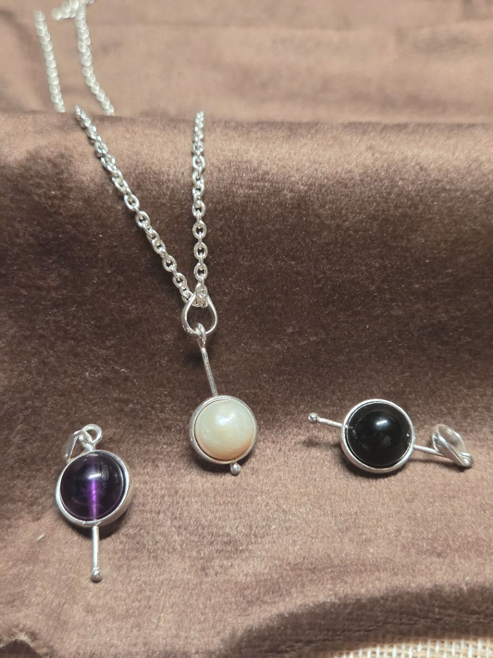 925 Silver Pearl Pendant view 2
