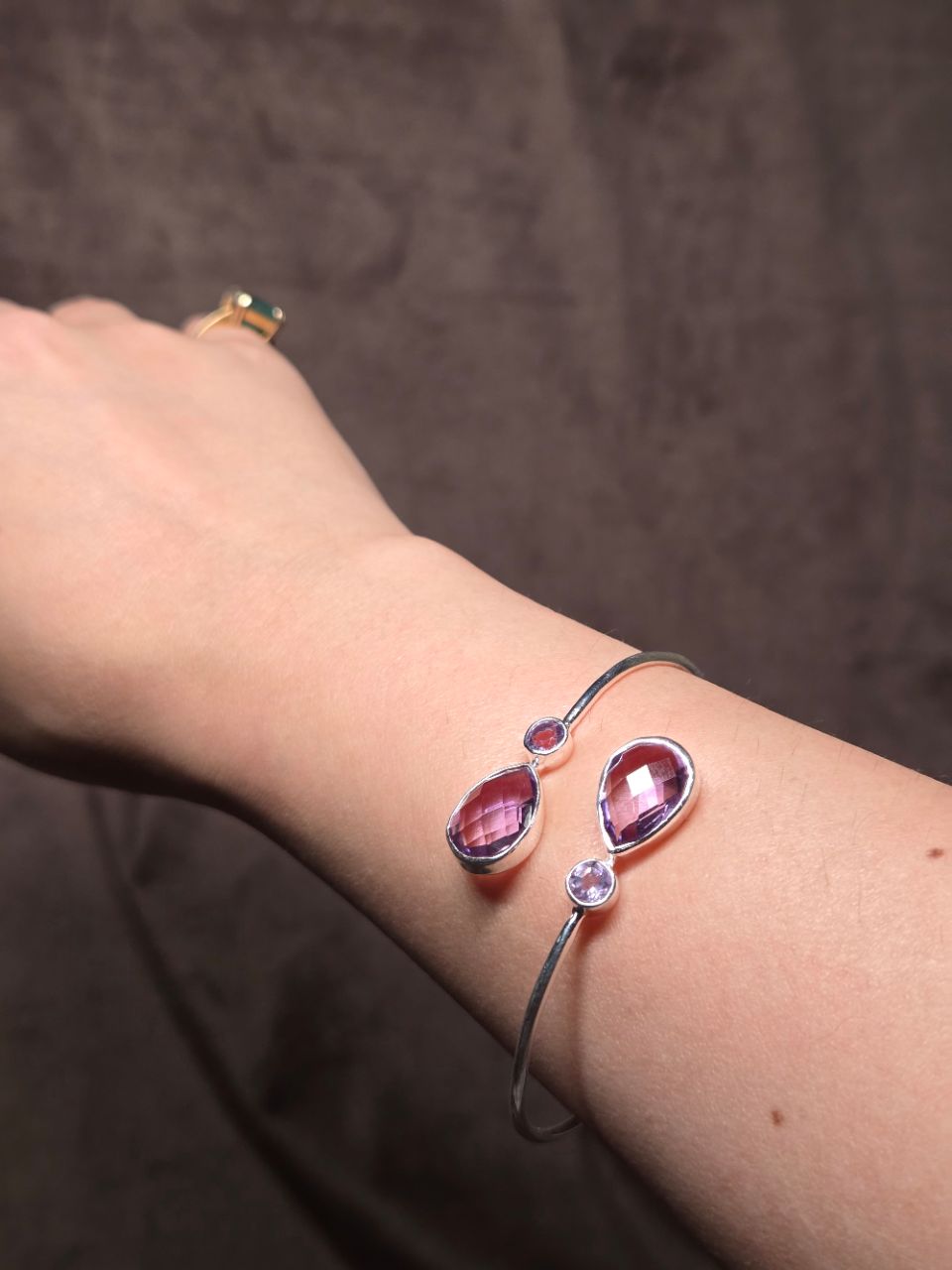 Amethyst Bracelet 925 Silver view 2