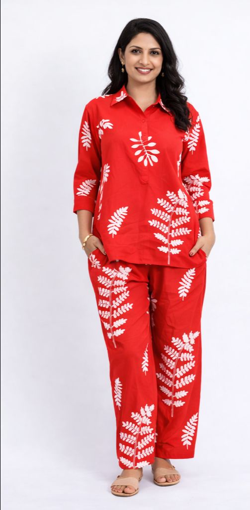Fern Embroidery  Co-ord Set
