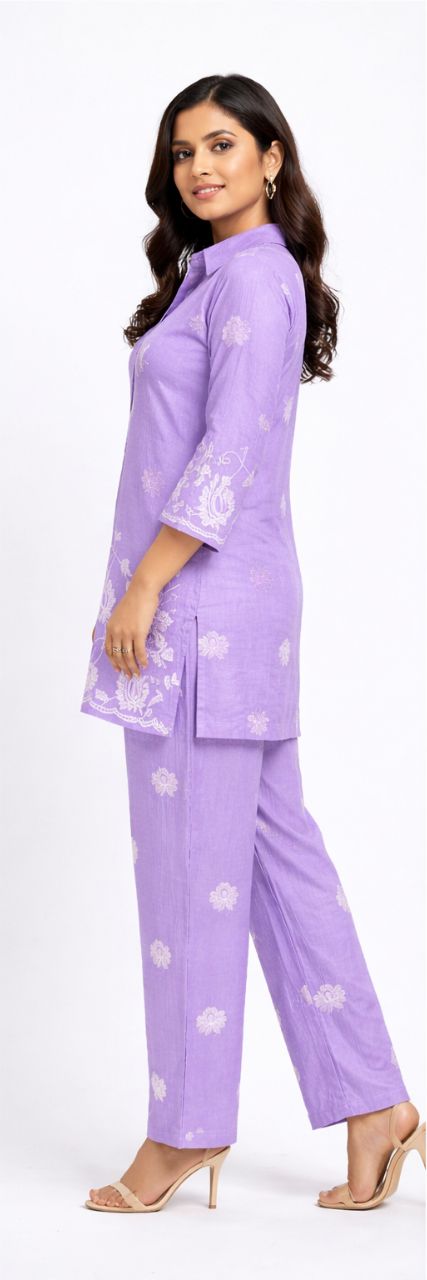 Embroidered Kurta Set view 3