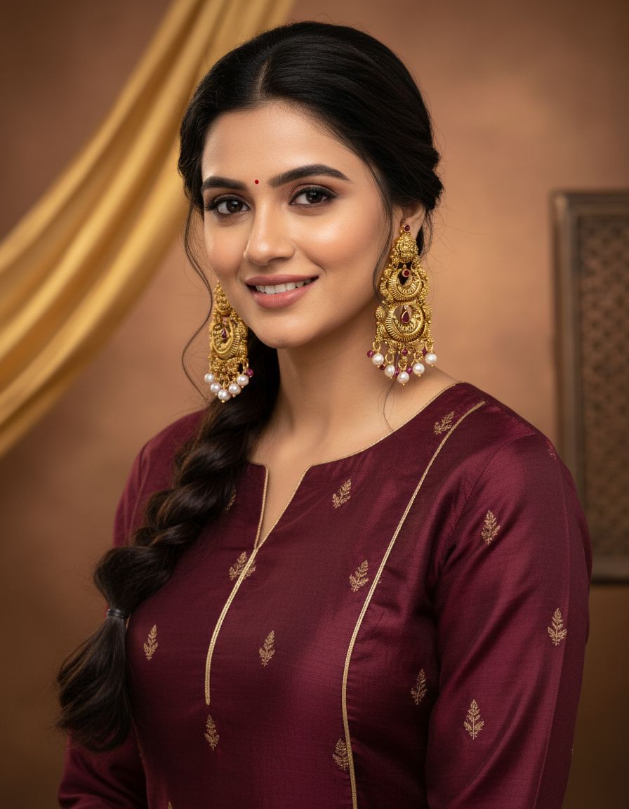 Traditional Statement Jhumka Earrings view 2