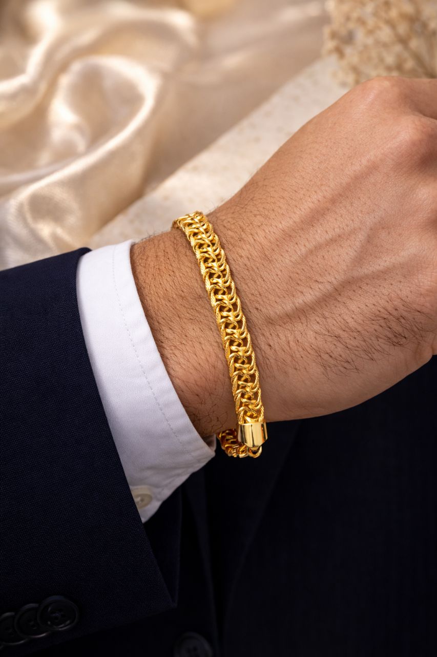 Gold Braided Bracelet view 2