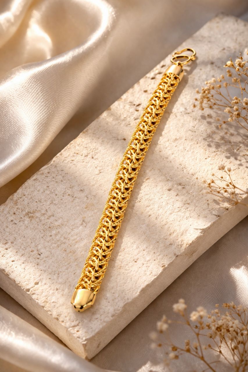 Gold Braided Bracelet view 3