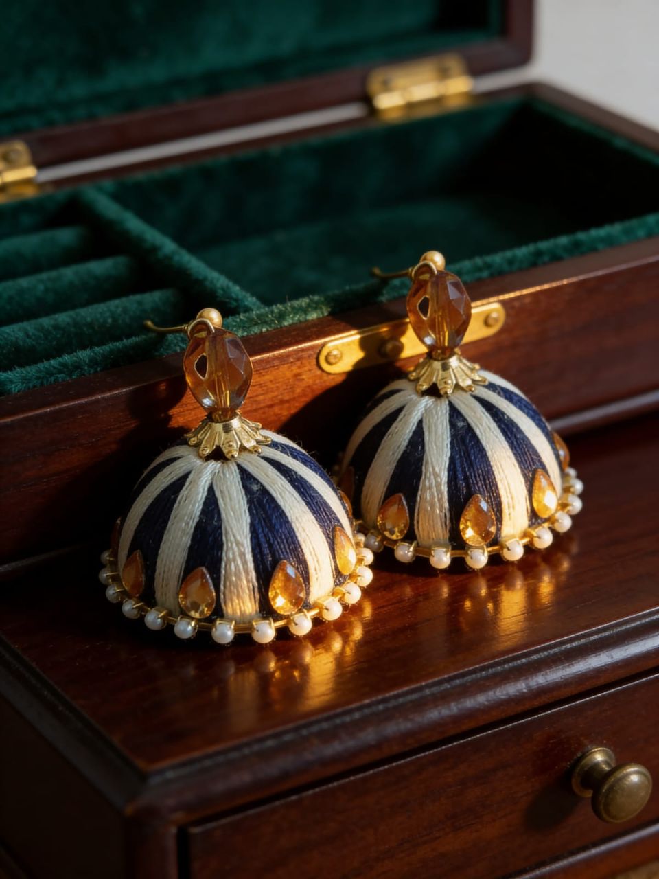 Traditional Embroidered Earrings