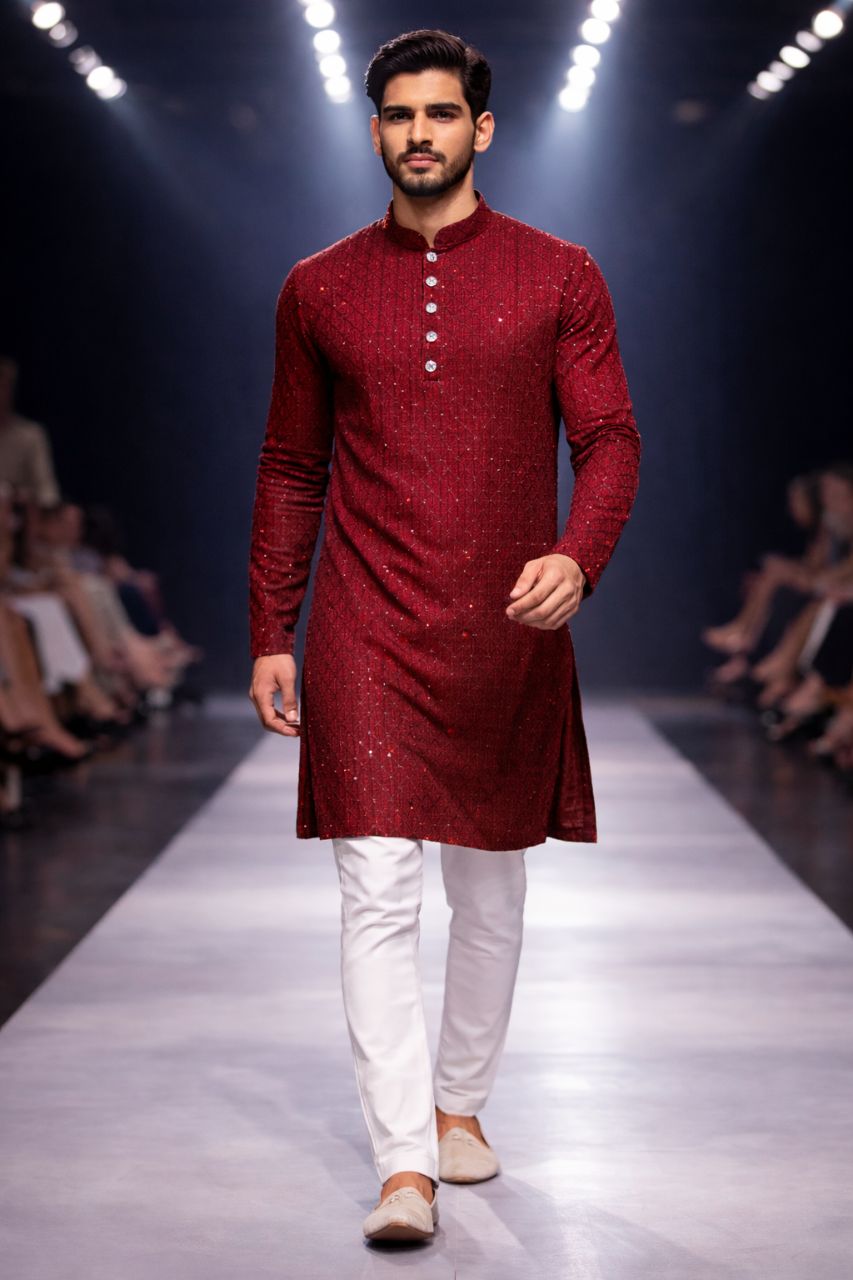 Sequins Kurta by Kapoor And Sons