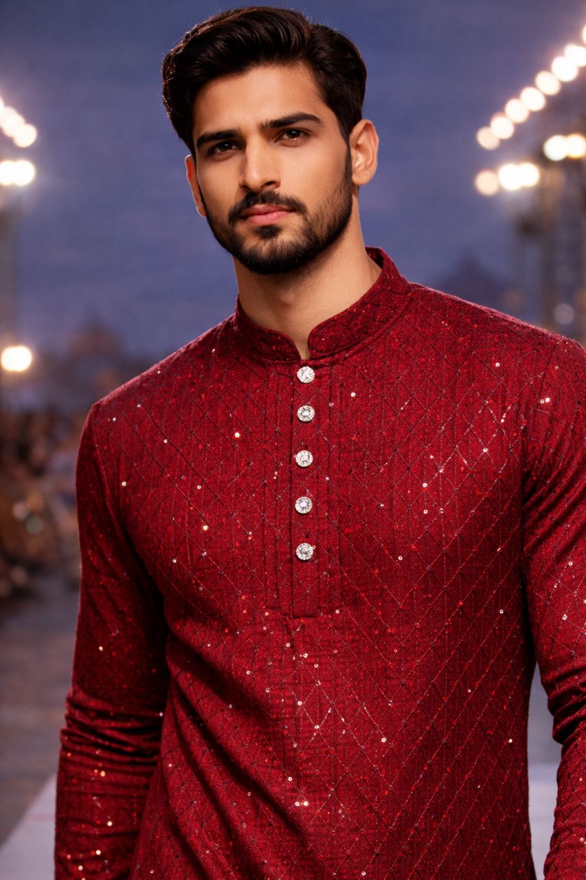 Sequins Kurta by Kapoor And Sons view 2