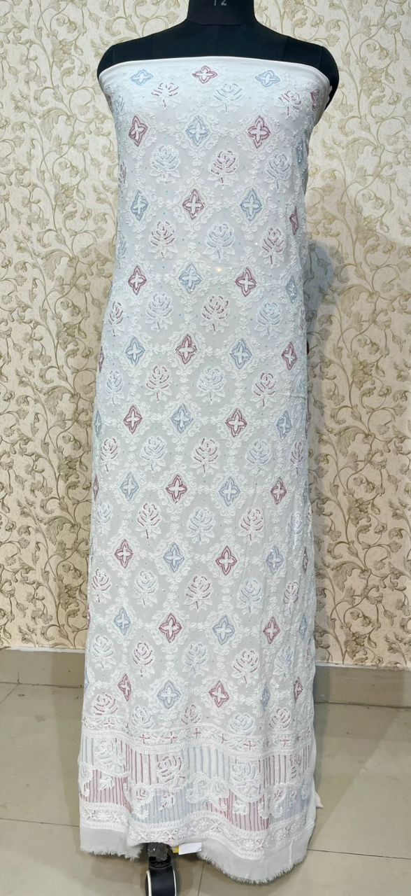 Chikankari Embroidered Long Dress