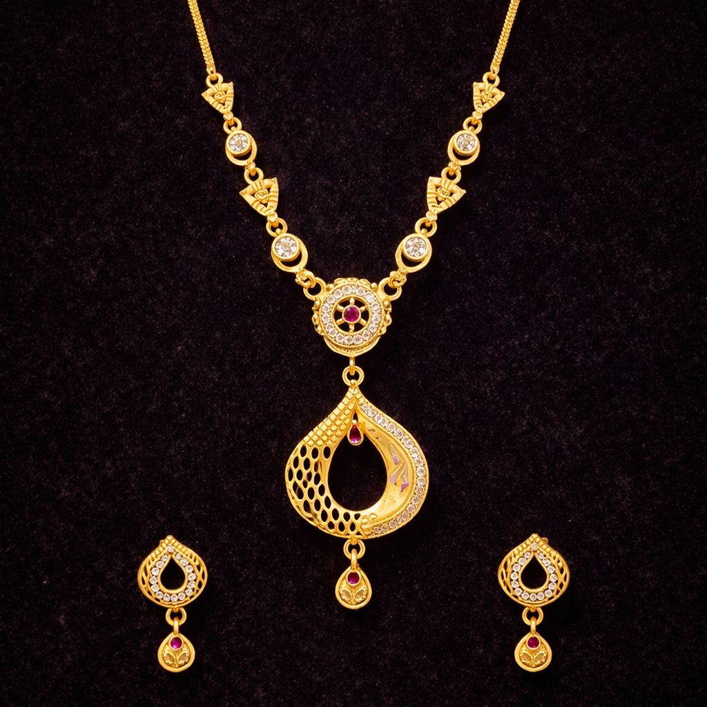 Ruby Pendant Set view 3