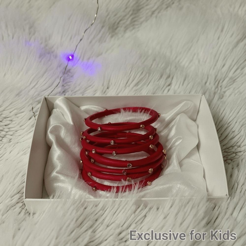 Red Bangles Set For Kids