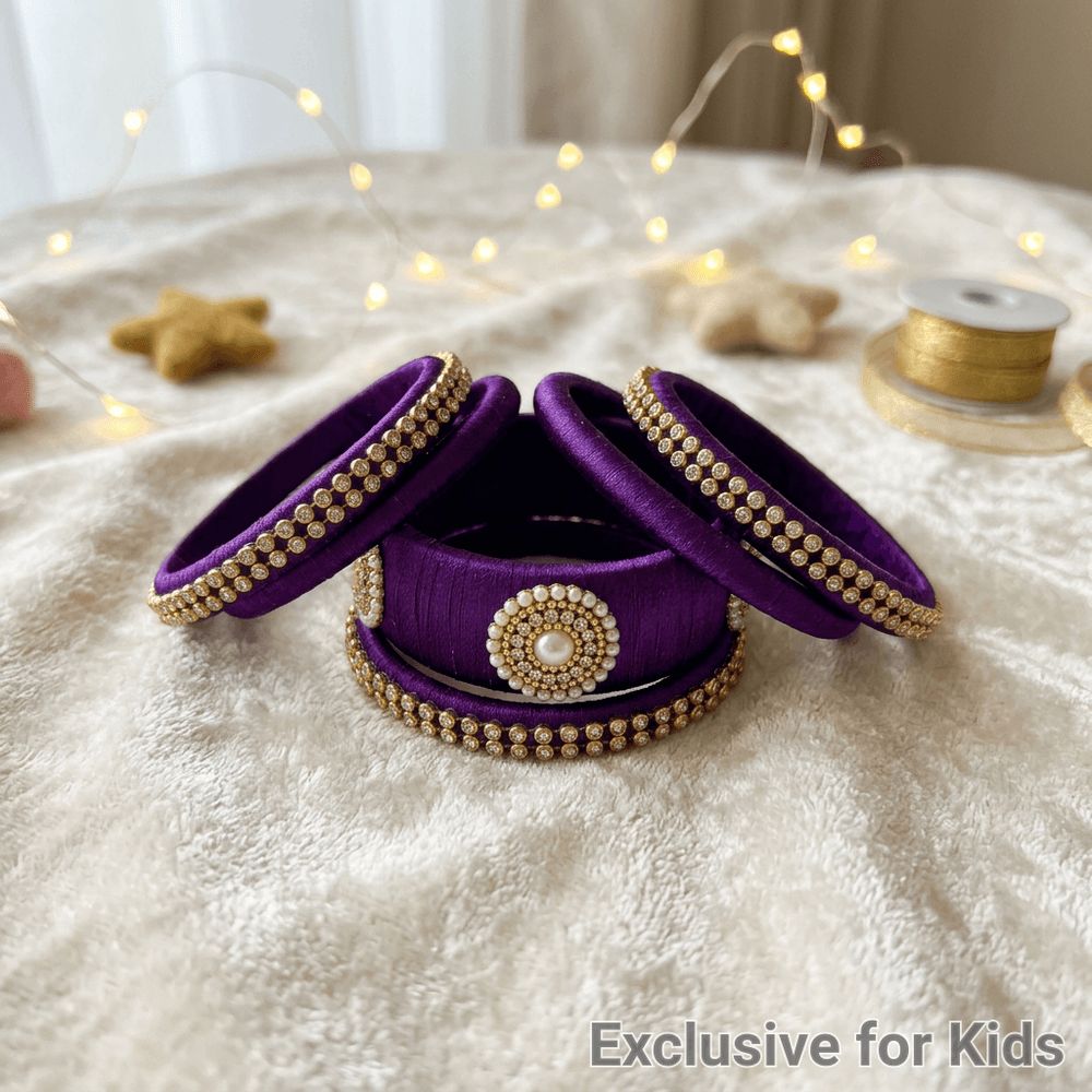 Purple Decorative Bangles For Kids.