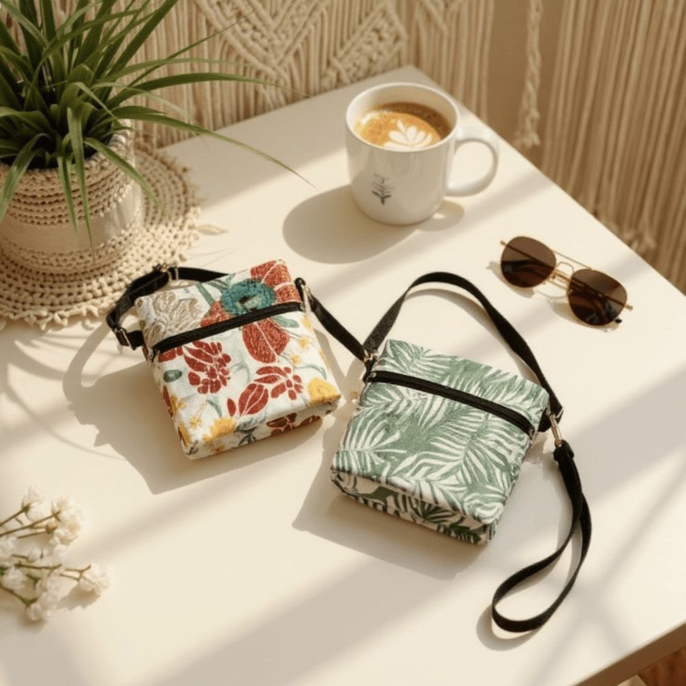 Floral Crossbody Pouch