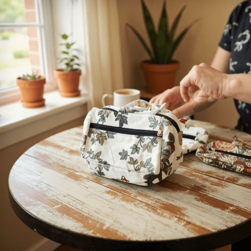 Floral Cosmetic Bag