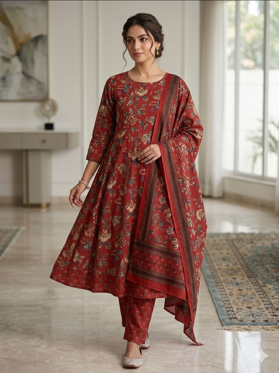 Ethnic Floral Suit Set