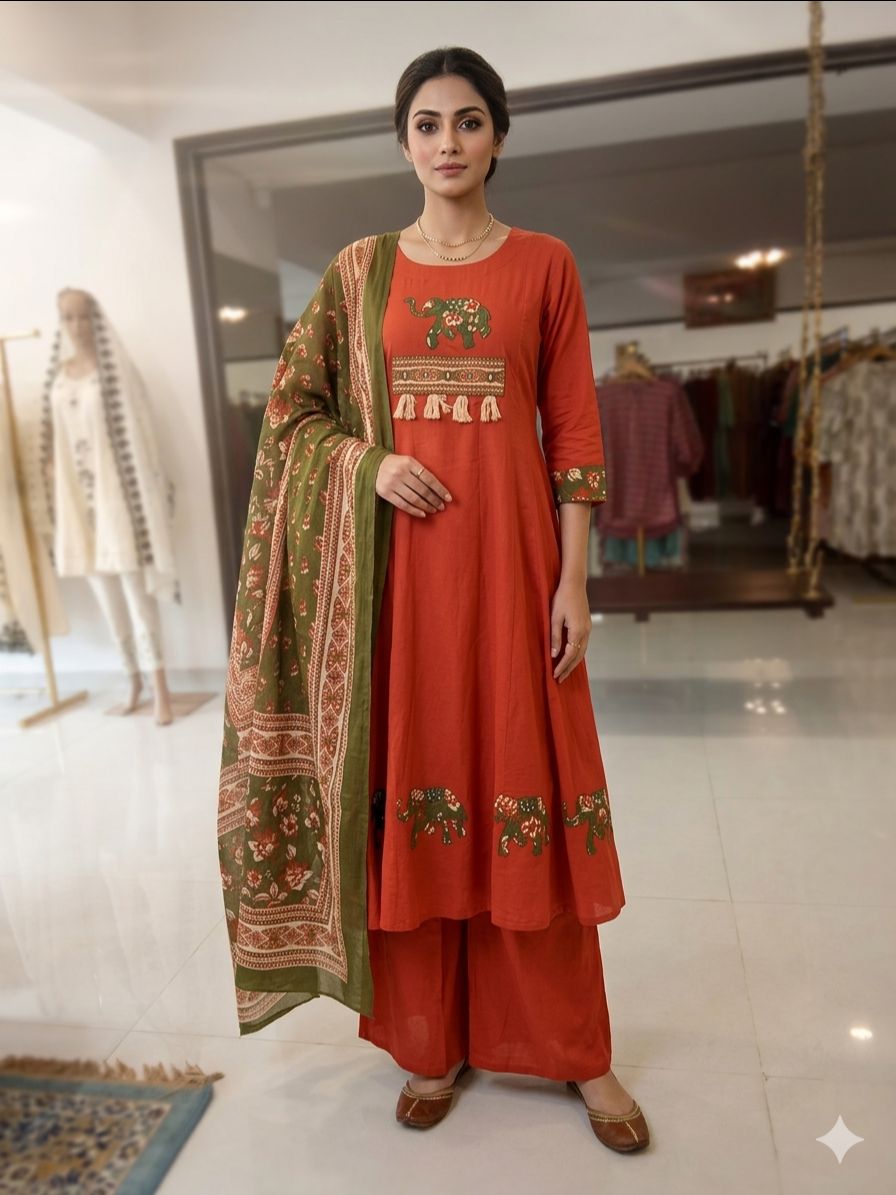 Embroidered Ethnic Suit Set