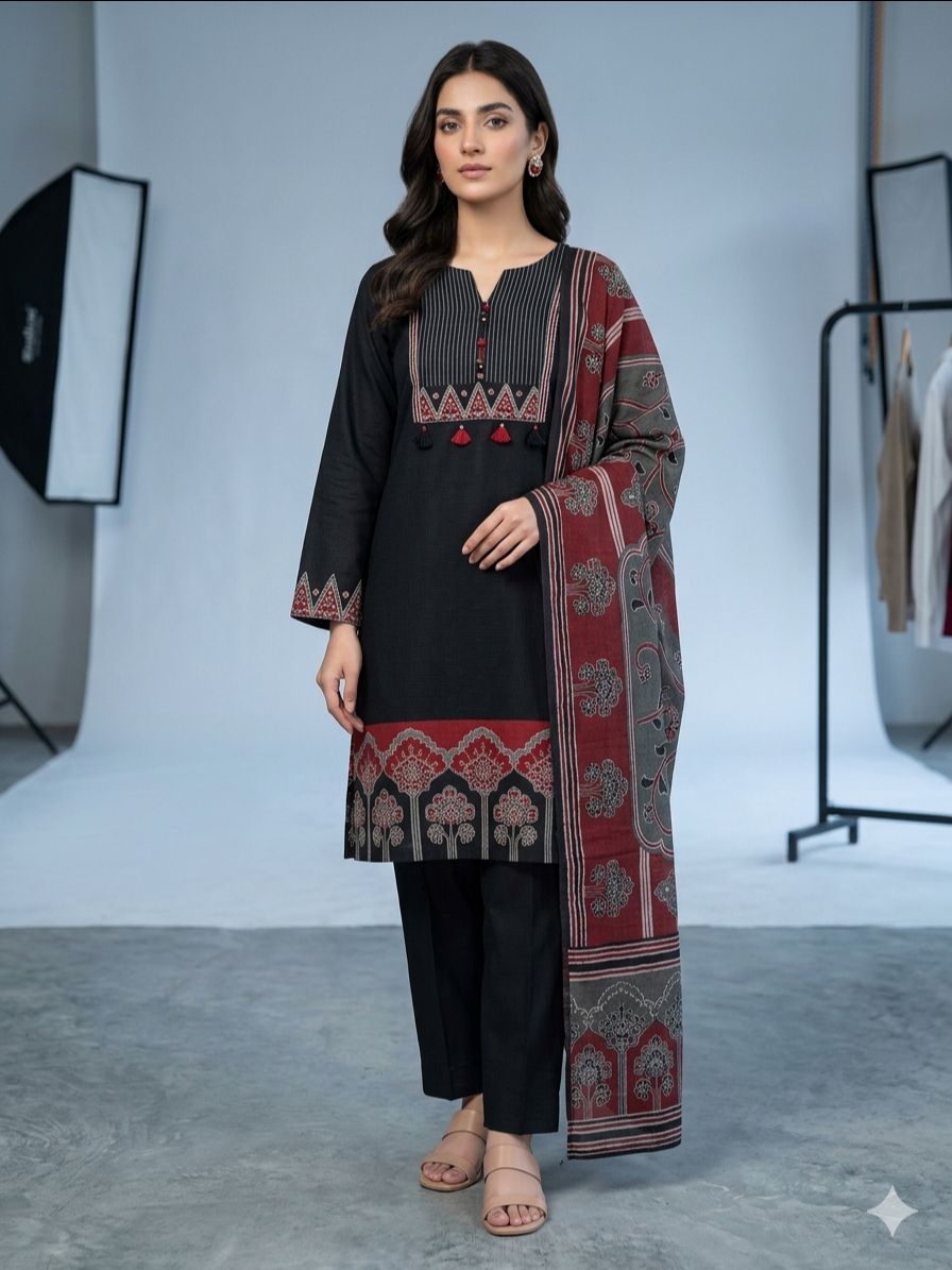 Black Ethnic Suit Set