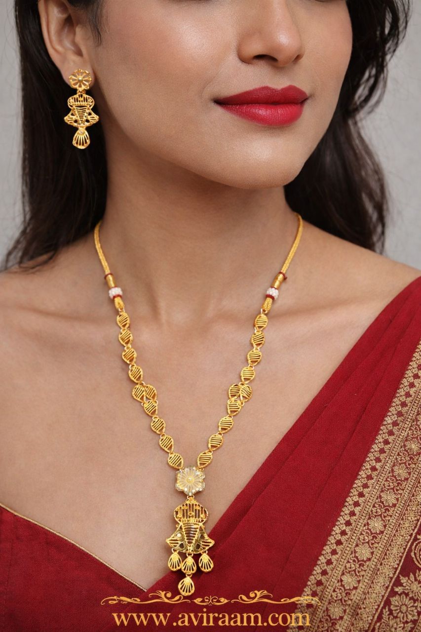 Aviraam Gold Necklace Set06 view 3