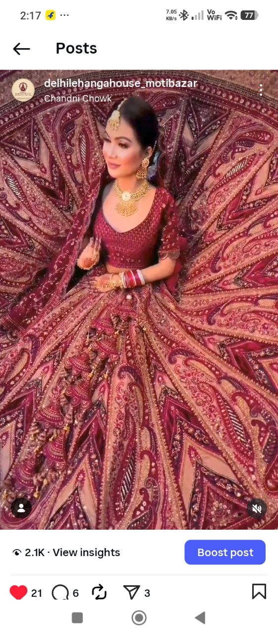 Bridal Lehenga by Delhi Lehanga House 2