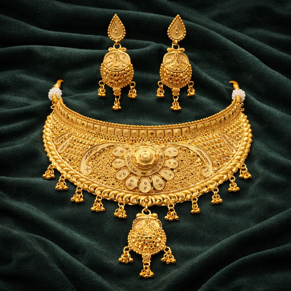 Traditional Gold Necklace Gr view 3