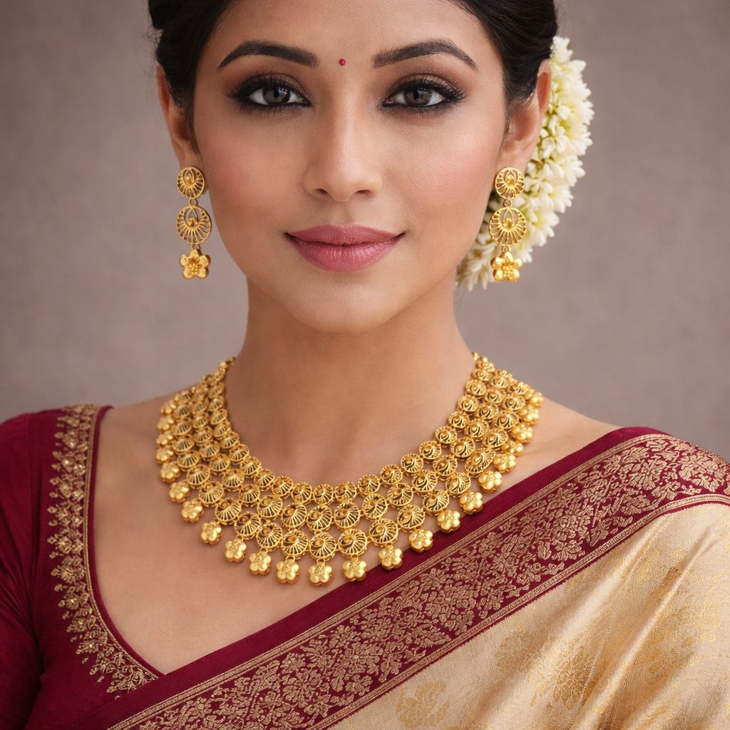 Aviraam Gold Necklace Set 02 view 2