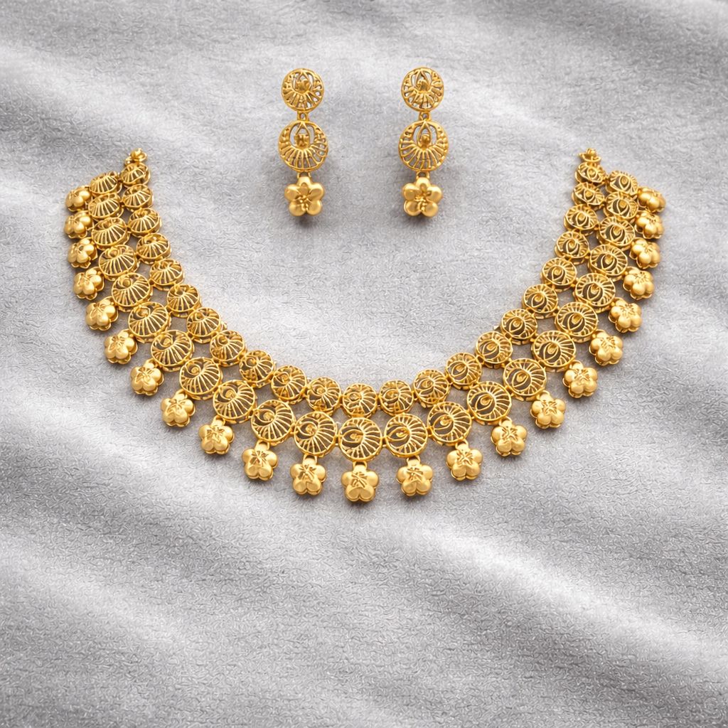 Aviraam Gold Necklace Set 02 view 3
