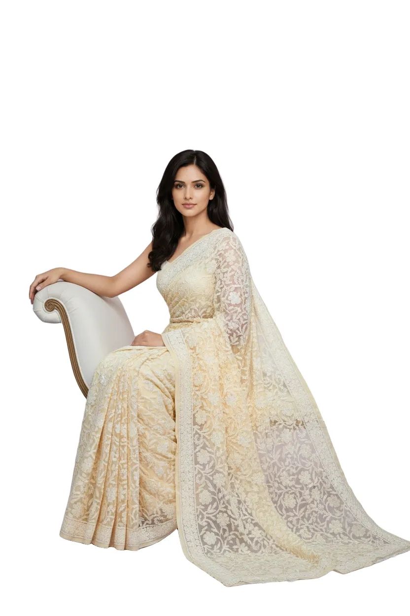 Chikankari Saree Jalldar