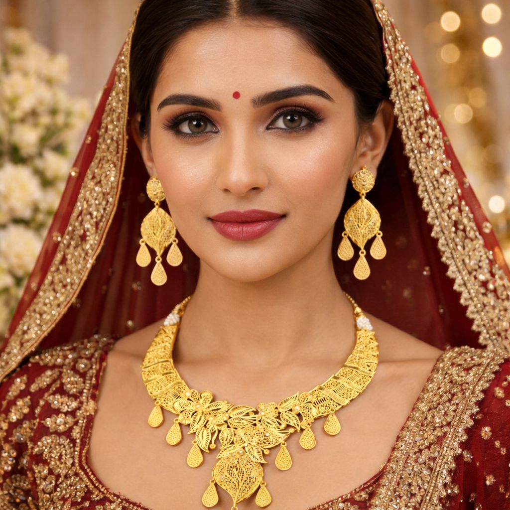 Aviraam Gold Necklace Set 03 view 2