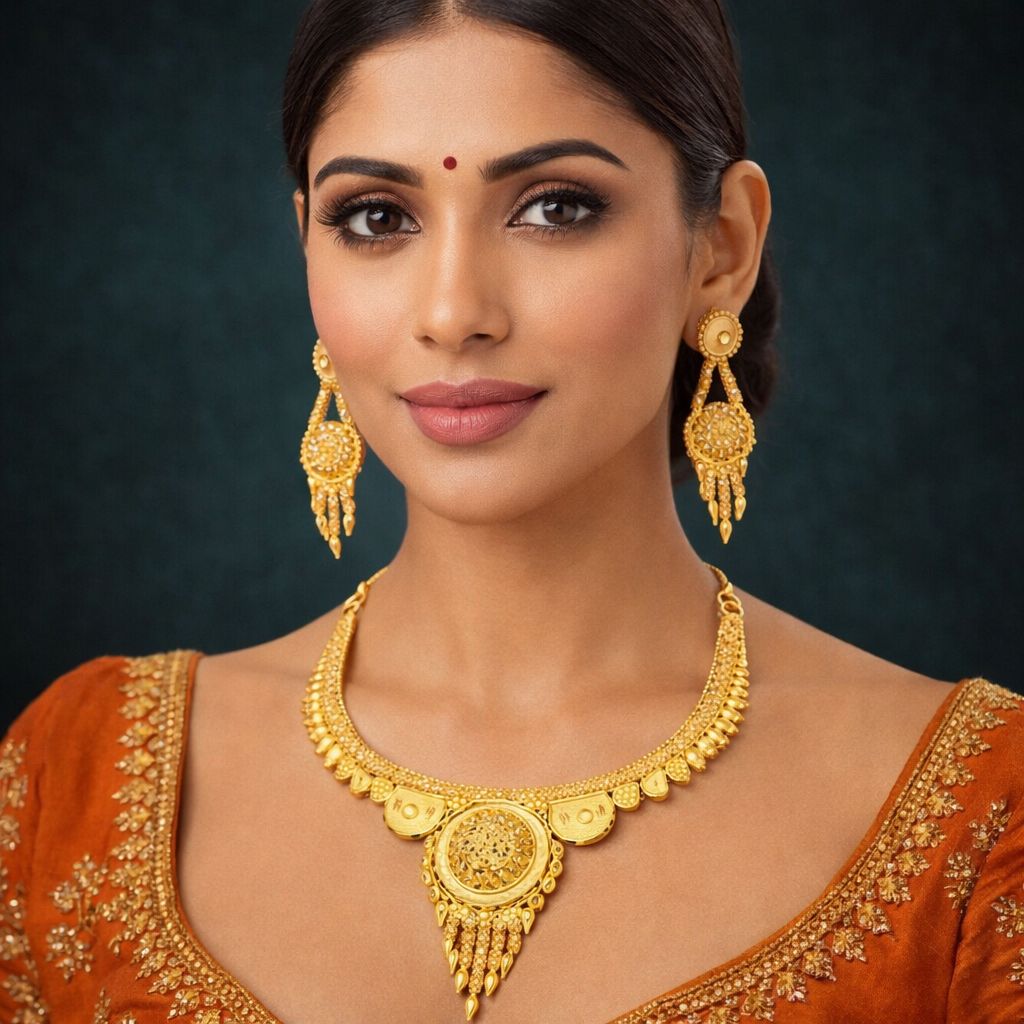 Gold Plated Necklace Set 04 view 2
