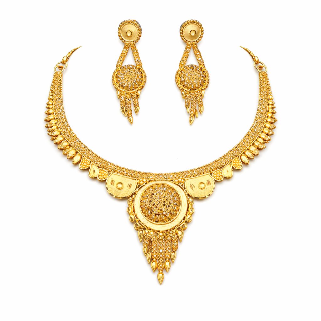 Gold Plated Necklace Set 04 view 3