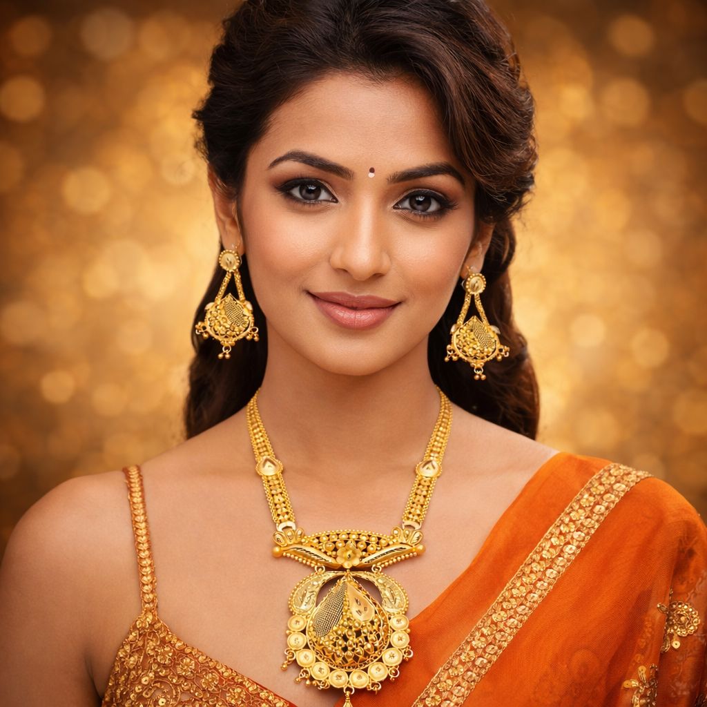 Gold Necklace Set view 2
