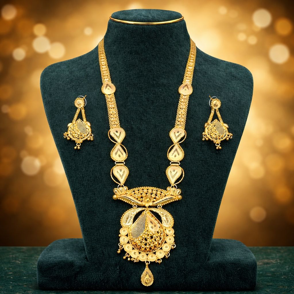 Gold Necklace Set view 3