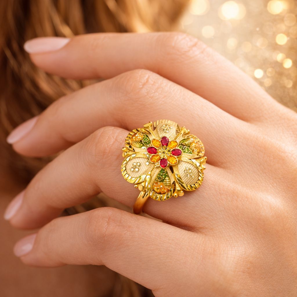 Aviraam Floral Ring view 2