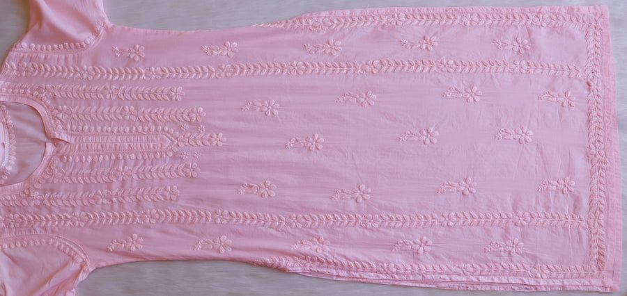 Pure Cotton Long Handwork kurti. view 3