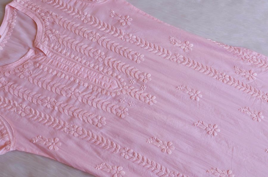 Pure Cotton Long Handwork kurti. view 4