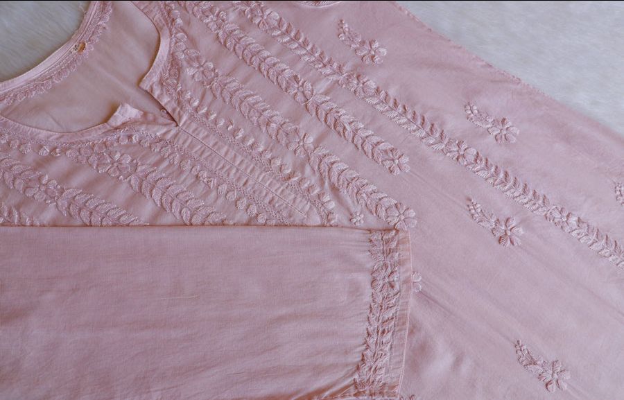 Elegant Pink Short Kurti view 3