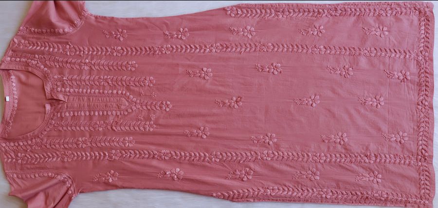Pure Cotton Long Handwork Kurti.i view 3