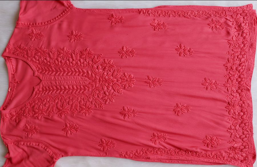 Tone to Tone Long Handwork kurti.✨ view 4