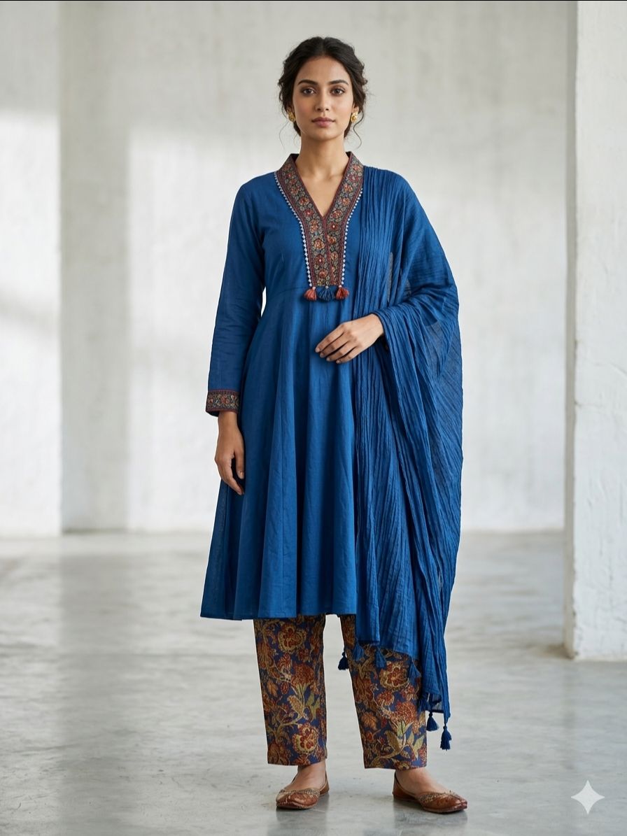 Blue Colour Suit Set